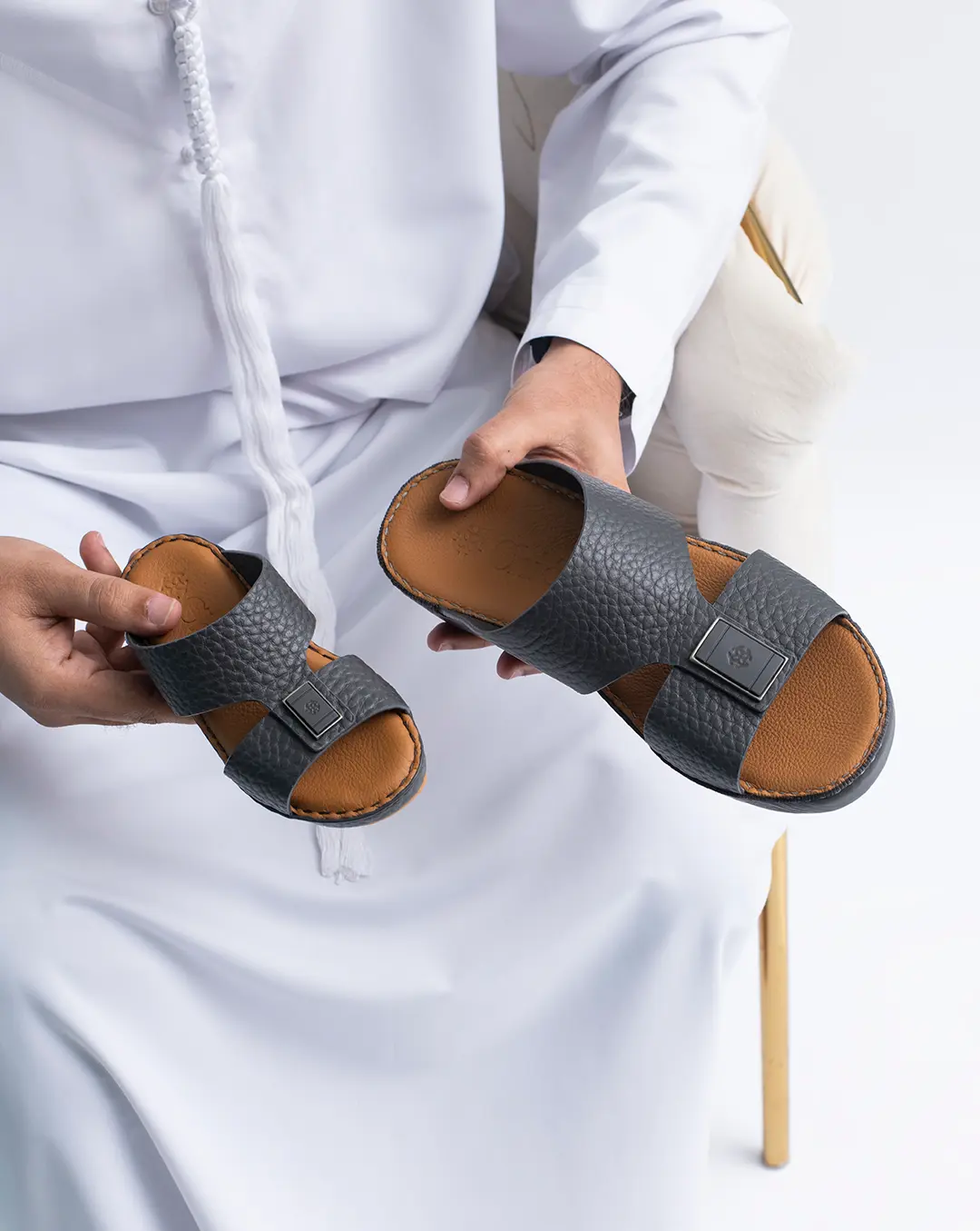 Genuine Soft-Grain Calf Leather Kids Sandals